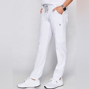 FIGS White Yola XS Petite Scrub Pants